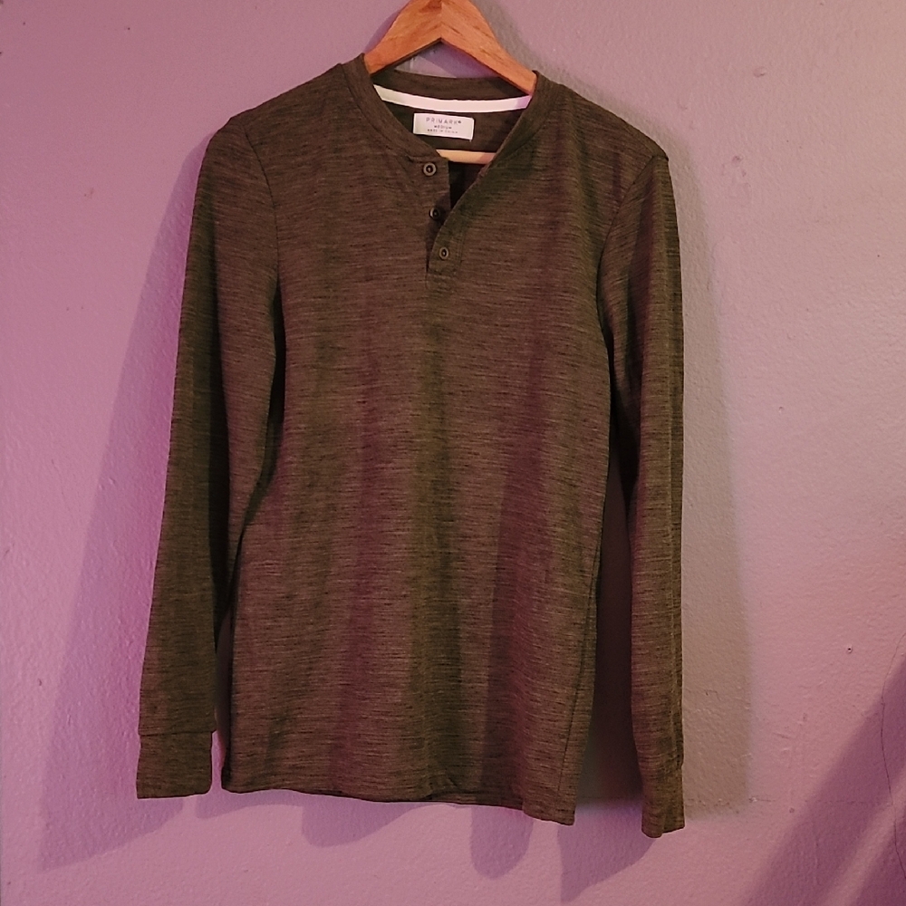 Primark Olive Long Sleeve Henley